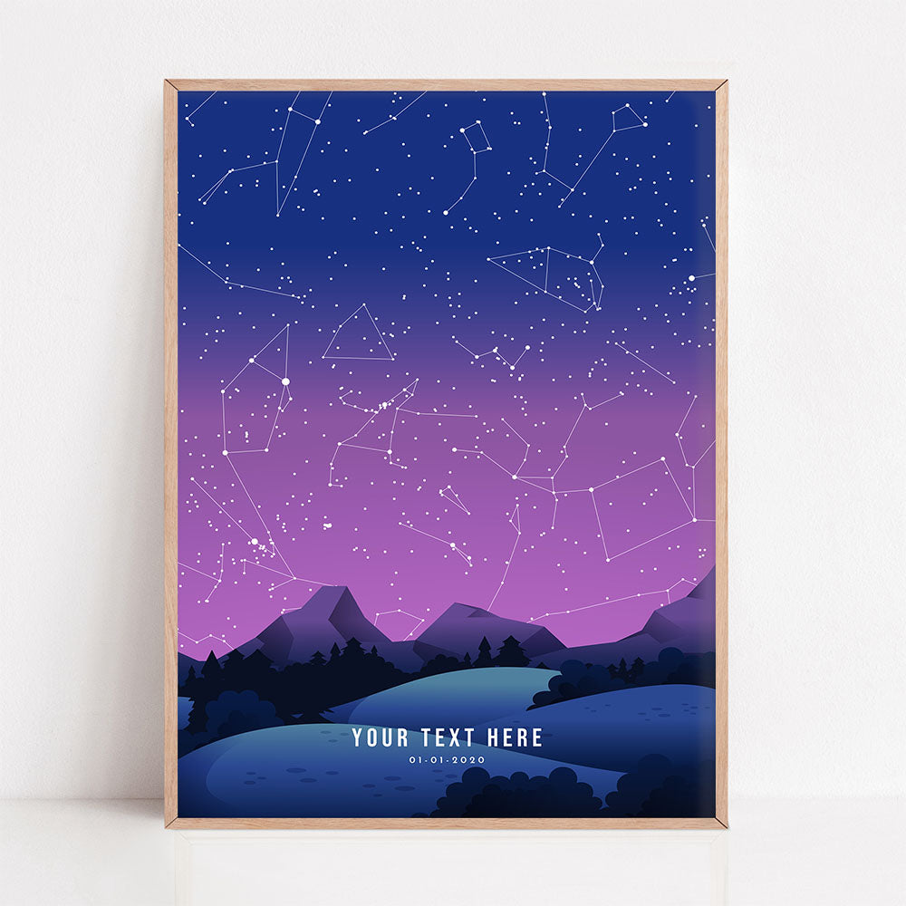 Star Map Poster 'Landscape'