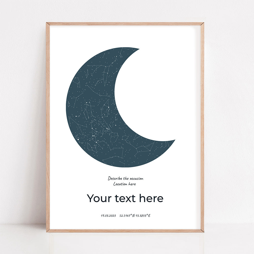 Star Map Poster 'Moon'